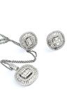 Swarovski Taşlı 925 ayar Gümüş Baget Set Takım 