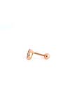 Zirkon Taş Detaylı 925 ayar Gümüş Rose Beşgen Tragus Helix Piercing