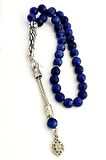 Lapis Lazuli Taşlı Çelik İmameli Tasarım Tesbih