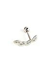 Zirkon Taş Detaylı 925 ayar Gümüş Tragus Kıkırdak Piercing