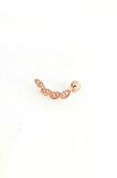 Zirkon Taş Detaylı 925ayar Gümüş Rose Tragus Kıkırdak Piercing 