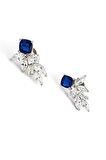 Sky Diamond Blue Creative Sapphire 925 ayar Gümüş Lüks Küpe