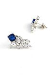 Sky Diamond Blue Creative Sapphire 925 ayar Gümüş Lüks Küpe