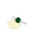 Sky Diamond Green creative rubies 925ayar gümüş tek taş yüzük 