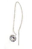 Swarovski Taşlı 925 Ayar Gümüş Zincir Tek Küpe