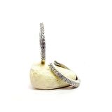 zirkon taşlı gümüş halka küpe