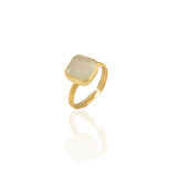 Kadir Jewellery 22 Ayar Altın Kaplama Zirkon Taşlı Kadın Minimal Yüzük