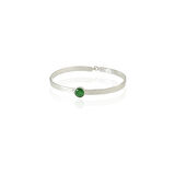 Kadir Jewellery 925 Ayar Gümüş Kaplama El İşçiliği Zirkon Taşlı Kadın Kelepçe Bilezik