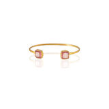 Kadir Jewellery 22 Ayar Altın Kaplama El İşçiliği Zirkon Taşlı Kadın Charm Bileklik