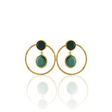 Kadir Jewellery 22 Ayar Altın Kaplama Kadın Halka Küpe -El İşçiliği Ve Hipoalerjenik Küpe