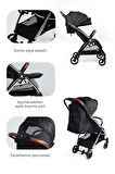 Kanz Xflip Autofold Travel Sistem Bebek Arabası Deeply Black