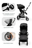 Kanz Marcus Kolay Katlanabilen Kabin Travel Sistem Bebek Arabası Raisin Black