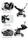 Kanz Marcus Kolay Katlanabilen Kabin Travel Sistem Bebek Arabası Raisin Black