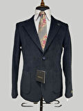 Hermose Lacivert Kadife Modern Fit Ceket