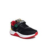 Bağcıklı Bantlı Patik Filet-Siyah-Kırmızı