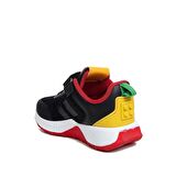 Bağcıklı Bantlı Patik Filet-Siyah-Kırmızı