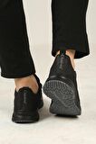 Erkek Bağcıklı Spor Sneaker-Siyah