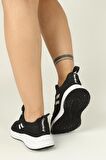 Kadın Bağcıklı Spor Sneaker-Siyah-Beyaz