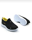 Bağcıksız Çocuk Triko Spor Ayakkabı-Siyah Sarı