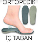 Unisex Klasik Bağcıklı Ortopedik Spor Sneaker Ayakkabı-Siyah-Beyaz