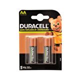 Duracell 1.2V 2500 Mah AA Size Kalem Şarjlı Pil 2'li Blister