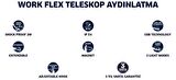 Varta 18646 Work Flex Teleskop Aydınlatma 5W Led Fener 4xAA