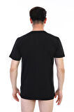 Erkek Süprem V Yaka Siyah T-shirt 945