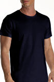 Erkek Süprem Bisiklet Yaka Lacivert T-Shirt 951
