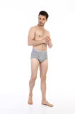 Erkek Ribana Klasik Gri Melanj Slip 860