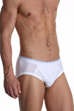 Erkek Elastanlı Beyaz Slip 887