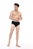 Erkek Elastanlı Siyah Slip 887