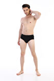 Erkek Elastanlı Siyah Slip 887
