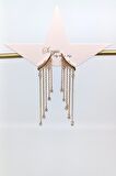 Çelik Gold Zirkon Taşlı Perde Model Sallantılı Küpe (55mm)