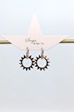 Çelik Gold Zirkon Detay Güneş Küpe (30mm)