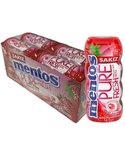 Mentos Pure Fresh Çilek Aromalı Şekersiz Tatlandırıcılı Draje Sakız 30 GR X 12 Adet