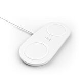 Belkin WIZ008VFWH BoostCharge 15W İkili Kablosuz Şarj Standı - Beyaz