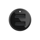 Belkin BoostCharge 24W Çift Port USB-A Hızlı Araç Şarj Cihazı - Siyah