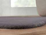 Post Touch Th001d Antrasit Halı Post Peluş Kürk Halı Yuvarlak Daire