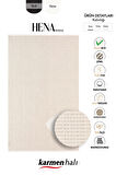Hena HN001A Krem Şönil Kilim İnce Yumuşak Toz Yapmaz Kaymaz Taban Makinada Yıkanabilir Modern Halı