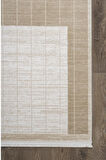 Merit MR008A Krem Halı Vizon Geometrik Desenli İnce Yumuşak Akrilik Modern Salon Oturma Odası Halısı