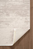 Leon LN001G Krem Halı Modern Desen Pamuk Taban Akrilik Tozuaz Salon Yatak Odası Koridor Halısı