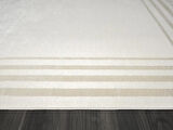 Elegance Eg003a Krem Halı Bej Kenar Çerçeveli Modern Viskon Doğal Iplik Bambu Halı Tozu Az Salon