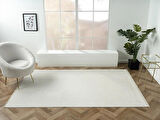 Elegance Eg005a Beyaz Halı Sedef Detaylı Modern Viskon Doğal Iplik Bambu Halı Tozu Az Salon Halısı