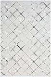 Elegance Eg010a Beyaz Halı Geometrik Detaylı Modern Viskon Doğal Iplik Bambu Halı Tozu Az Salon Halı