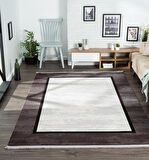 Trend 4101 Gri Oval Akrilik Pamuk Yumuşak Modern Mutfak Yatak Odası Salon Oturma Odası Halısı