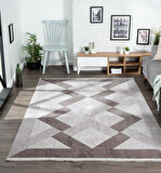 Trend 4102 Gri Akrilik Pamuk Yumuşak Modern Mutfak Yatak Odası Salon Oturma Halısı