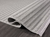 Sümer Sm008g Gri Antrasit Çizgi Desen Halı Dekoratif Modern Tozuyok Antialerjik Salon Halısı Koridor