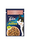 Felix Pouch Sensation Jellies Somonlu Ve Karidesli Yetişkin Kedi Konservesi 12 Adet 85 gr