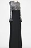 37283 Şifonlu Zara Payet Elbise