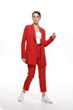 16-471 Blazer Ceketli Takım - Kırmızı